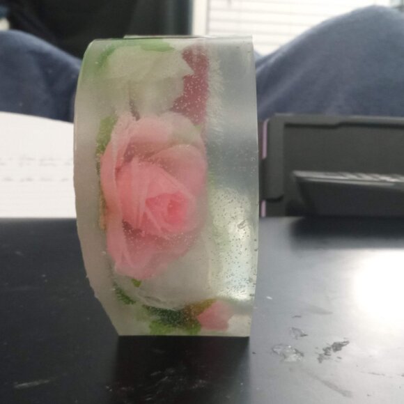 Handmade Rose Heart Sculpture - Picture 4 of 6